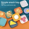 Square Serve Snack Plate Set with plastic holder