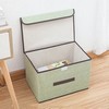 Fabric Cube Storage Box, Imitation Linen Storage Bin with Lid, Quilt Clothes Storage Bag, Non-woven Storage Basket, Multipurpose Practical Sundries Box, Large Capacity Household Storage Organizer
