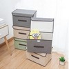 Fabric Cube Storage Box, Imitation Linen Storage Bin with Lid, Quilt Clothes Storage Bag, Non-woven Storage Basket, Multipurpose Practical Sundries Box, Large Capacity Household Storage Organizer