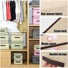Fabric Cube Storage Box, Imitation Linen Storage Bin with Lid, Quilt Clothes Storage Bag, Non-woven Storage Basket, Multipurpose Practical Sundries Box, Large Capacity Household Storage Organizer