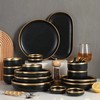 European porcelain dinner set with elegant gold detailing