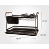 Limon Dish Rack With Wooden Handles 2 Floors