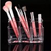 6 Slots Clear Double Row Makeup Brush Organizer