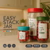 Easy Stack Glass Jars with Wooden Lid – Set of 3