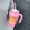 Clear Glass Tumbler with Handle & Infuser Lid