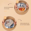 PACK OF 30 FOOD GRADE ALUMINUM FOIL COVERS – REUSABLE FOOD INSULATION & STORAGE LIDS FOR COOKING AND KITCHEN USE