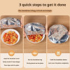 PACK OF 30 FOOD GRADE ALUMINUM FOIL COVERS – REUSABLE FOOD INSULATION & STORAGE LIDS FOR COOKING AND KITCHEN USE