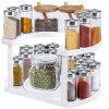 2 Tier Adjustable Rotating Spice Rack Organizer