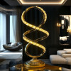 Modern Warm Golden Spiral LED Lamp