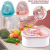 Fruit Cleaning Device Large Fruits Washing Spinner with Bowl Lid