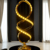 Modern Warm Golden Spiral LED Lamp
