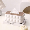 Nordic Modern Tissue Box With Wooden Lid