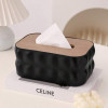 Nordic Modern Tissue Box With Wooden Lid