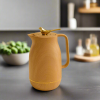Premium Brown Vacuum Flask – Gold Bird Handle Hot and Cold Drink Server